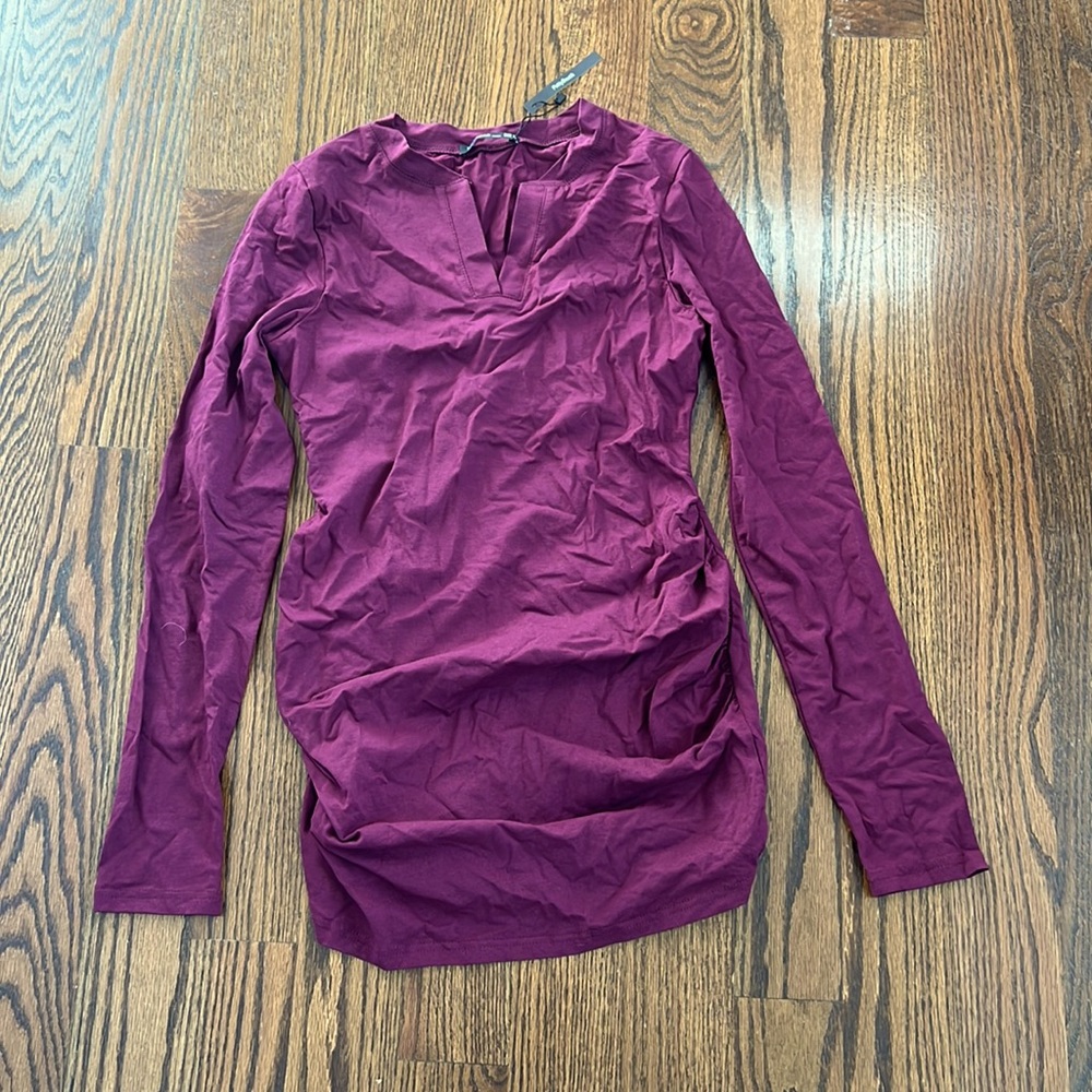 NWT Patty Boutik Ruched Maternity Shirt